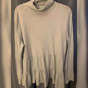 Cozy long sleeve glitter detail feminine sweater